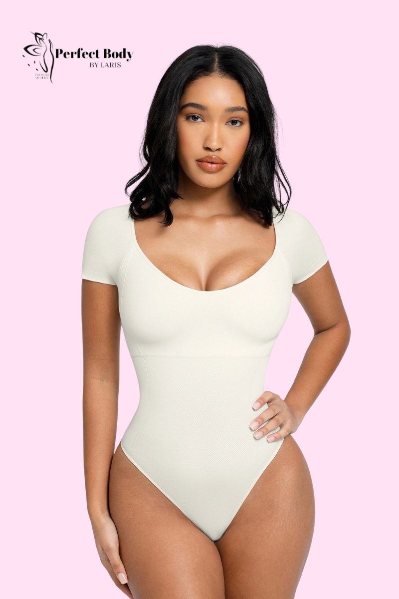 Bodysuit gainant manche courte haut de gamme “Clara” – Image 3