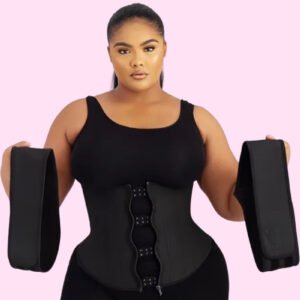 Corset minceur en Latex 25 Os d’acier doubles  bandes détachables