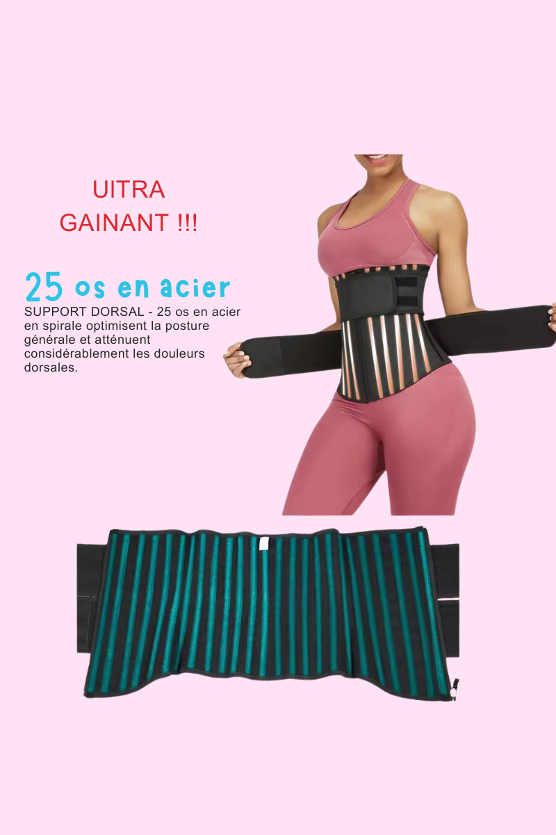 Corset minceur en Latex 25 Os d’acier doubles bandes détachables – Image 11