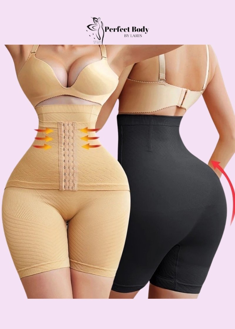 Cyliste gainant taille haute avec agrafes en coton – Image 2