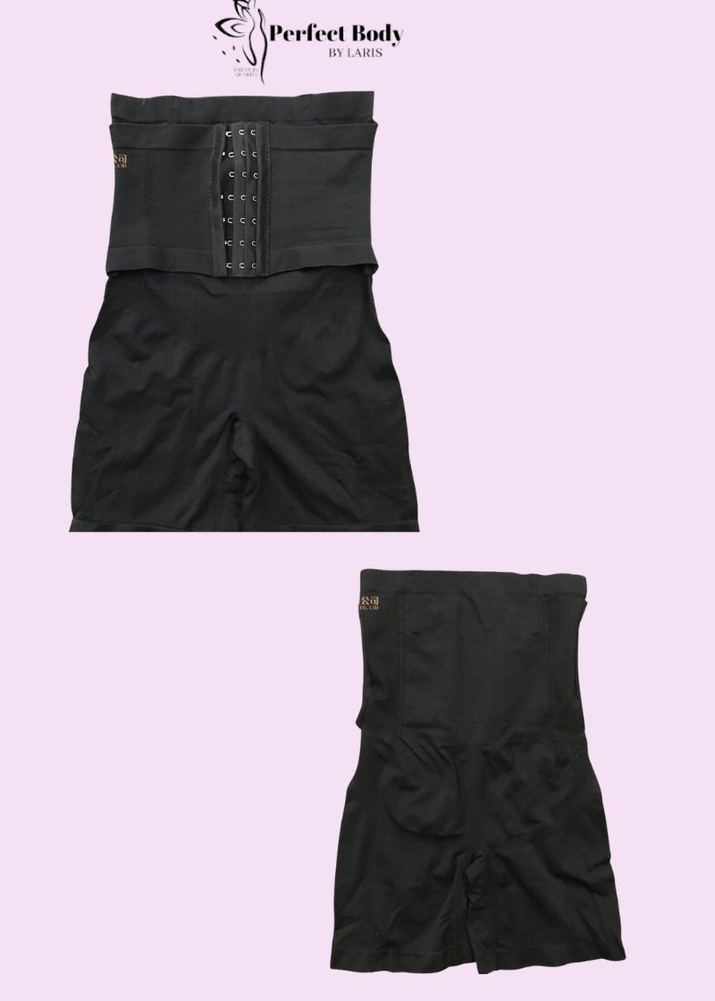 Cyliste gainant taille haute avec agrafes en coton – Image 3