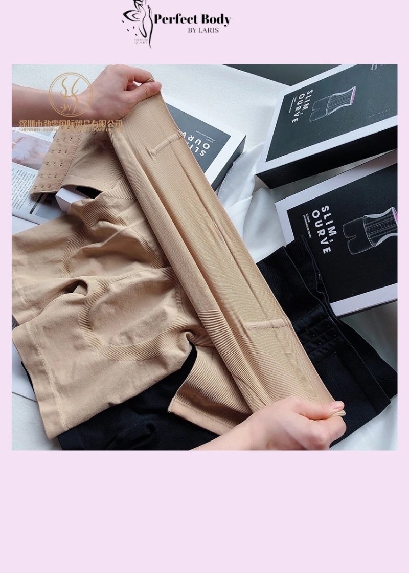 Cyliste gainant taille haute avec agrafes en coton – Image 4